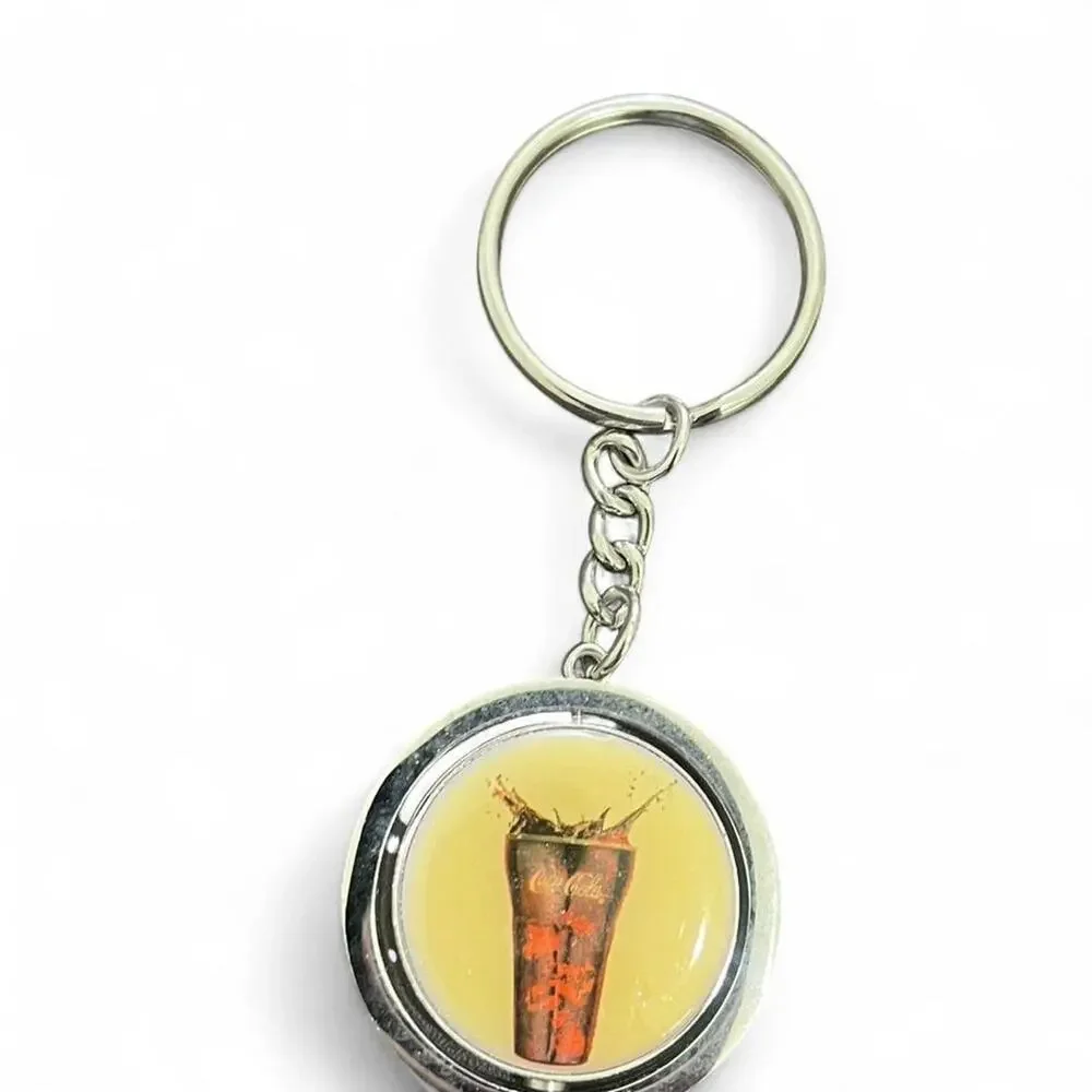 Coca cola keychain with red logo